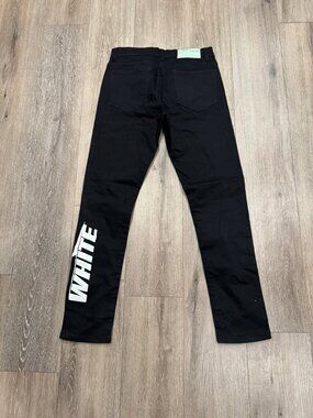 Off-White c/o Virgil Abloh Black Slim-Fit Logo Jeans